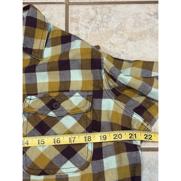 Duluth Trading Co Women Size L Button Up Plaid Flannel Shirt Western Country - Picture 9 of 11